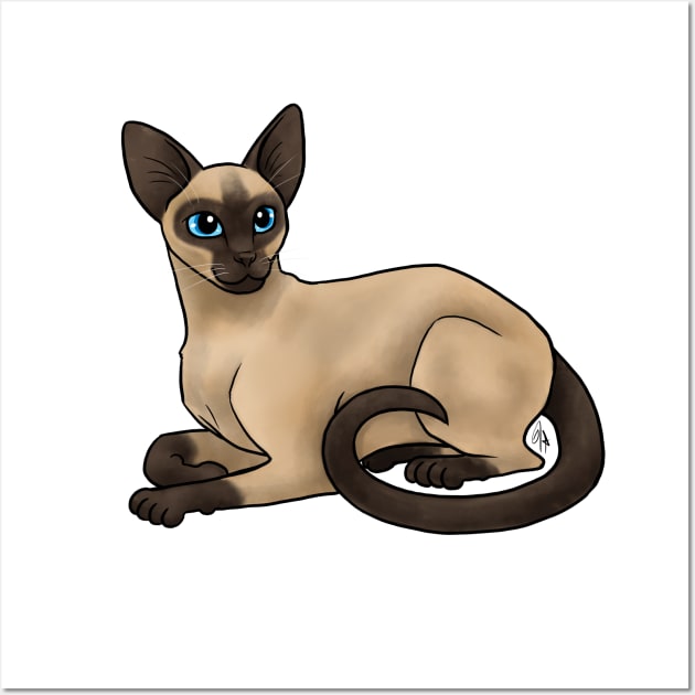 Cat - Siamese - Seal Point Wall Art by Jen's Dogs Custom Gifts and Designs